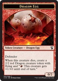 Dragon Egg // Dragon Double-Sided Token [Commander 2018 Tokens] | Boutique FDB TCG