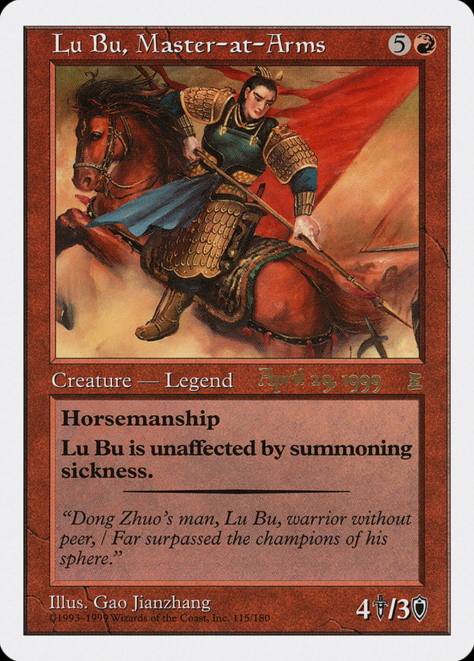 Lu Bu, Master-at-Arms (April 29, 1999) [Portal Three Kingdoms Promos] | Boutique FDB TCG
