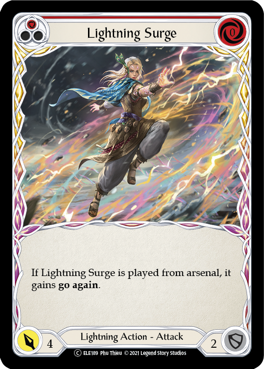 Lightning Surge (Red) [U-ELE189] (Tales of Aria Unlimited)  Unlimited Normal | Boutique FDB TCG