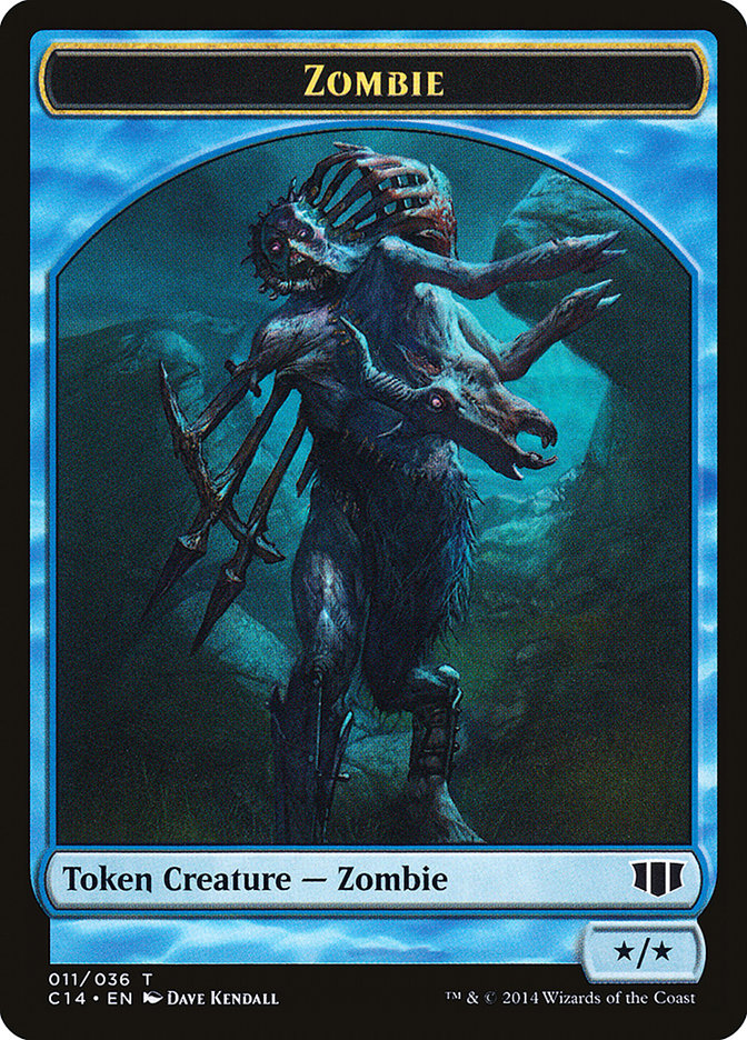 Whale // Zombie (011/036) Double-Sided Token [Commander 2014 Tokens] | Boutique FDB TCG