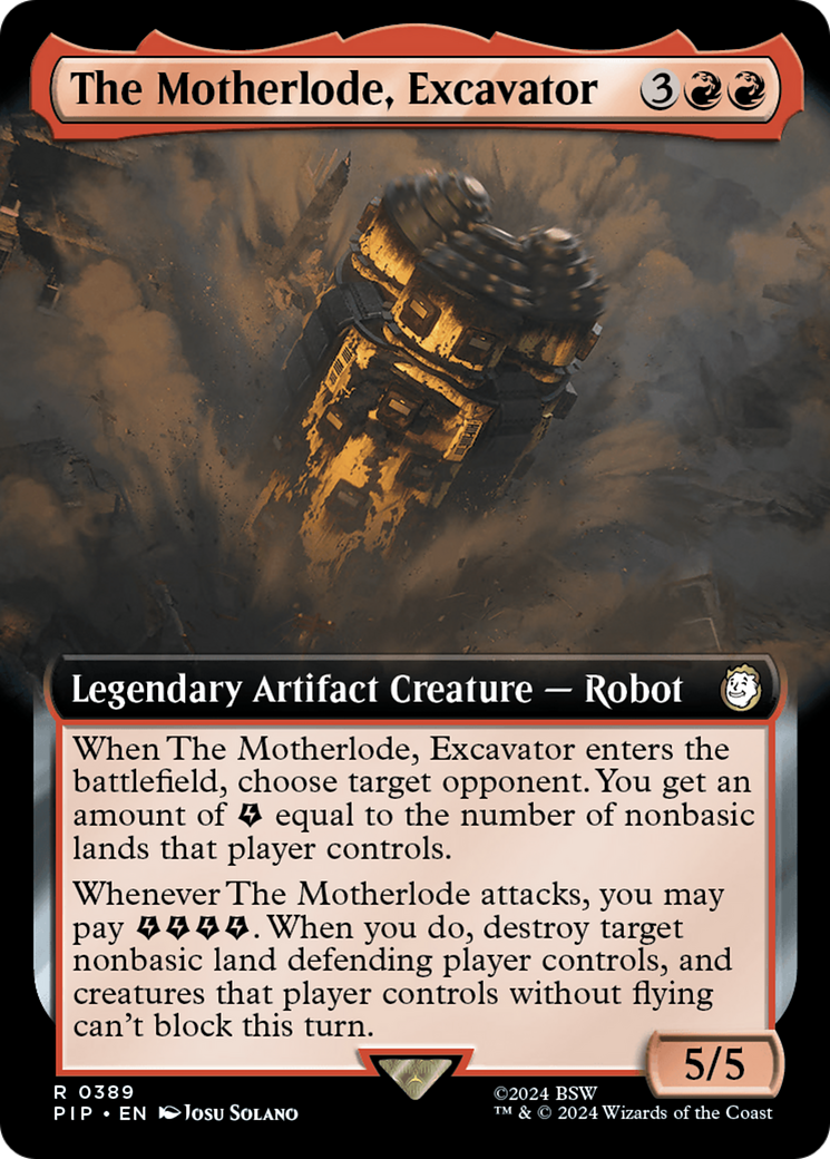 The Motherlode, Excavator (Extended Art) [Fallout] | Boutique FDB TCG