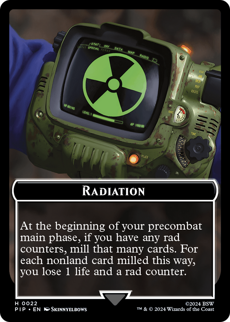 Radiation // Treasure (018) Double-Sided Token [Fallout Tokens] | Boutique FDB TCG