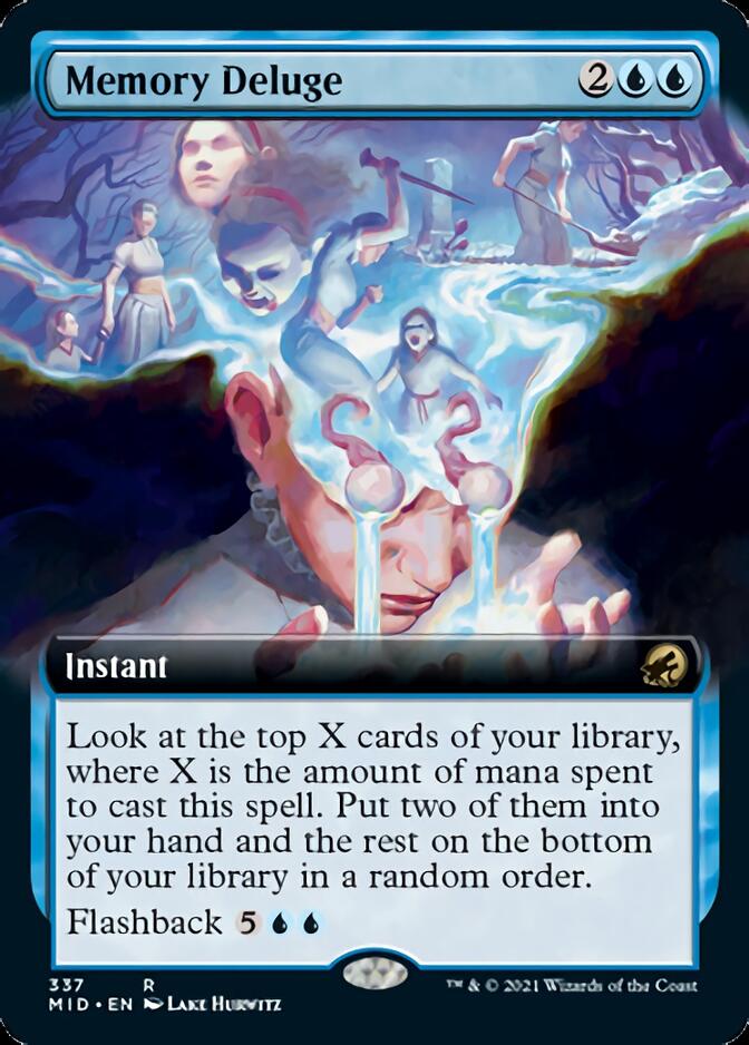 Memory Deluge (Extended Art) [Innistrad: Midnight Hunt] | Boutique FDB TCG