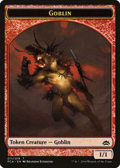 Saproling // Goblin Double-Sided Token [Planechase Anthology Tokens] | Boutique FDB TCG