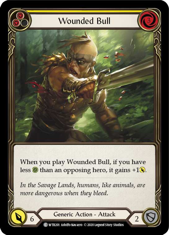 Wounded Bull (Yellow) [U-WTR201] (Welcome to Rathe Unlimited)  Unlimited Normal | Boutique FDB TCG