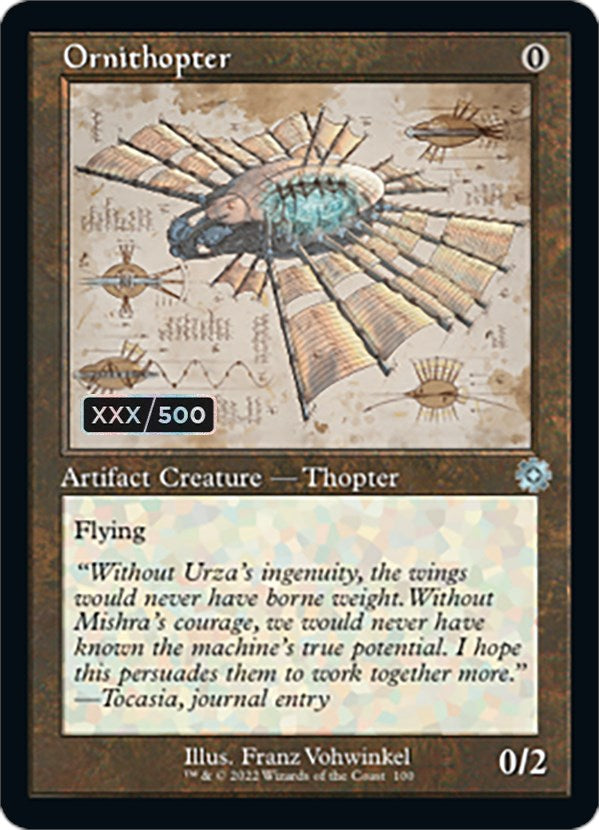 Ornithopter (Retro Schematic) (Serialized) [The Brothers' War Retro Artifacts] | Boutique FDB TCG