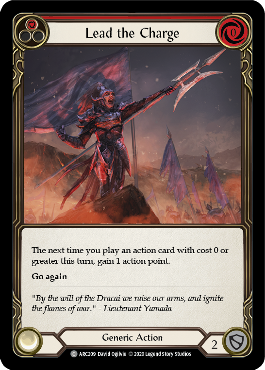 Lead the Charge (Red) [U-ARC209] (Arcane Rising Unlimited)  Unlimited Rainbow Foil | Boutique FDB TCG