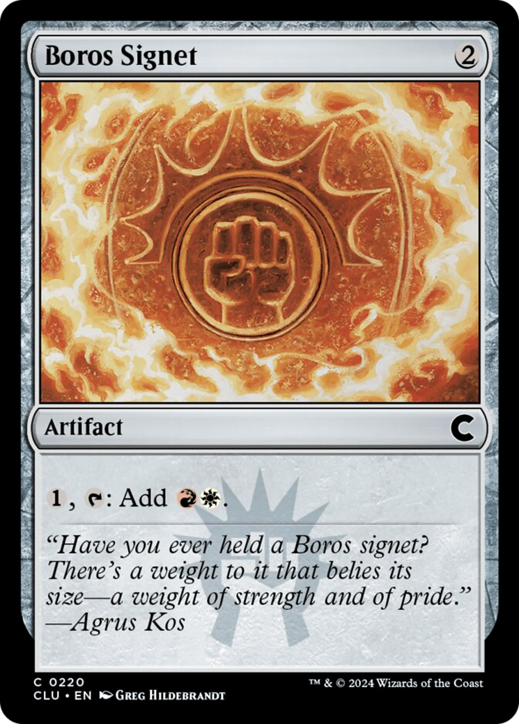 Boros Signet [Ravnica: Clue Edition] | Boutique FDB TCG