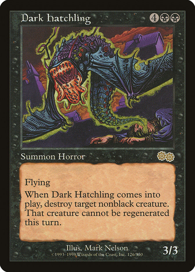 Dark Hatchling [Urza's Saga] | Boutique FDB TCG