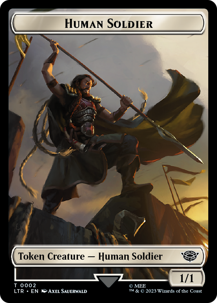 Food (11) // Human Soldier (02) Double-Sided Token [The Lord of the Rings: Tales of Middle-Earth Tokens] | Boutique FDB TCG