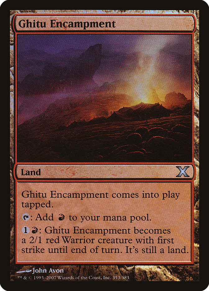 Ghitu Encampment (Premium Foil) [Tenth Edition] | Boutique FDB TCG