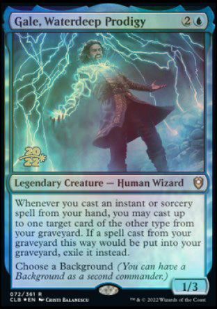 Gale, Waterdeep Prodigy [Commander Legends: Battle for Baldur's Gate Prerelease Promos] | Boutique FDB TCG