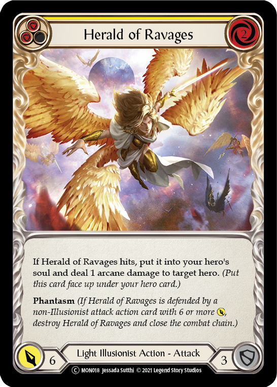 Herald of Ravages (Yellow) [U-MON018] (Monarch Unlimited)  Unlimited Normal | Boutique FDB TCG