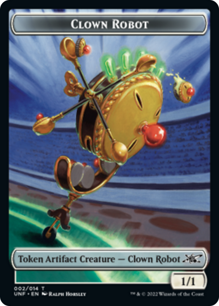 Clown Robot (002) // Treasure (013) Double-Sided Token [Unfinity Tokens] | Boutique FDB TCG