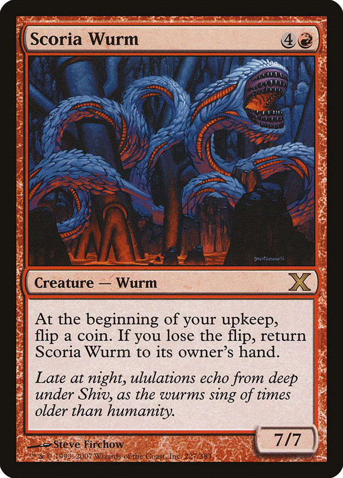 Scoria Wurm [Tenth Edition] | Boutique FDB TCG