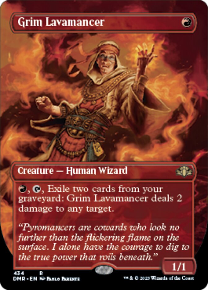 Grim Lavamancer (Borderless Alternate Art) [Dominaria Remastered] | Boutique FDB TCG