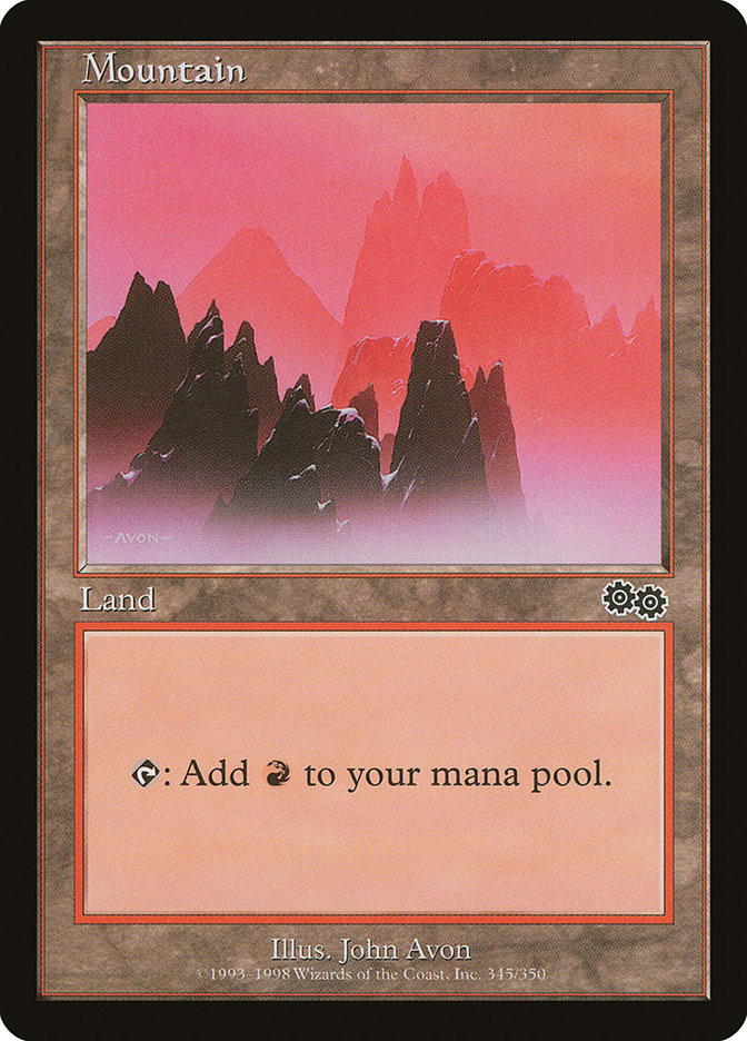 Mountain (345) [Urza's Saga] | Boutique FDB TCG