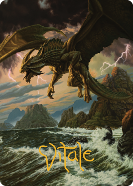 Ancient Bronze Dragon Art Card (03) (Gold-Stamped Signature) [Commander Legends: Battle for Baldur's Gate Art Series] | Boutique FDB TCG