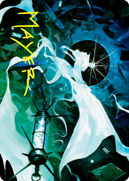Thirst for Discovery Art Card (Gold-Stamped Signature) [Innistrad: Crimson Vow Art Series] | Boutique FDB TCG