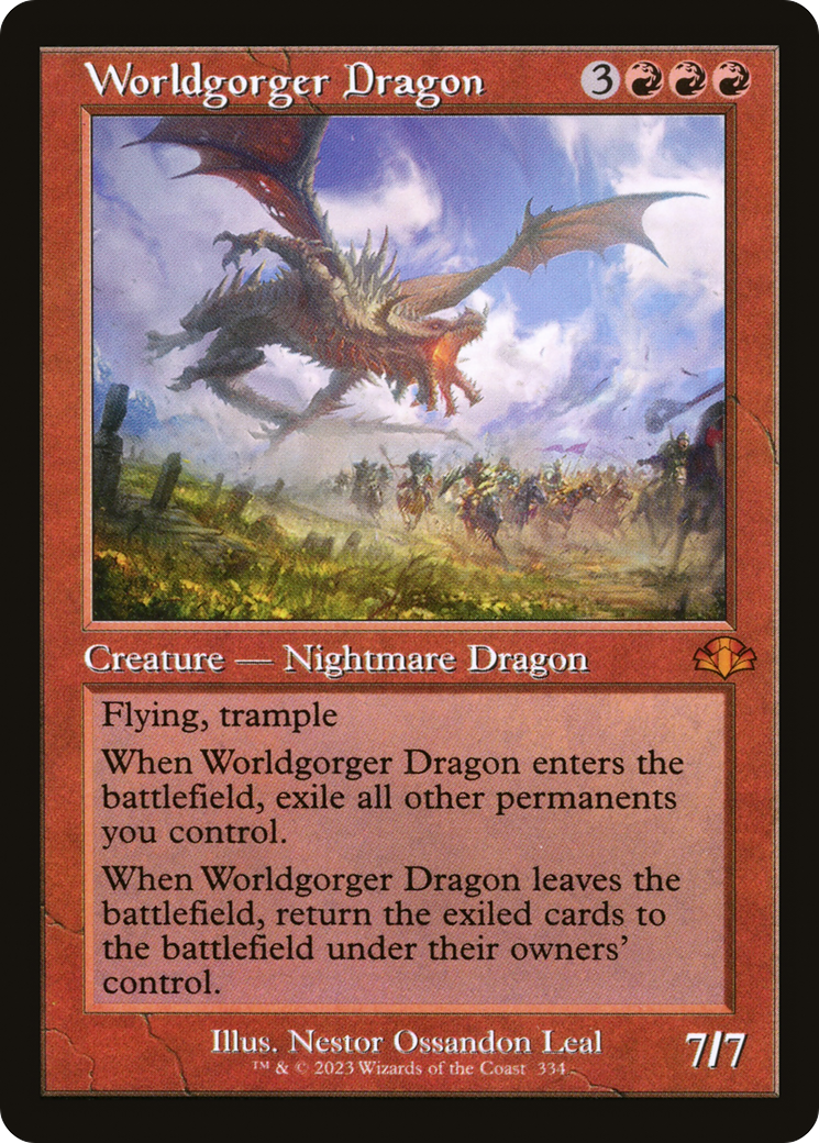Worldgorger Dragon (Retro) [Dominaria Remastered] | Boutique FDB TCG