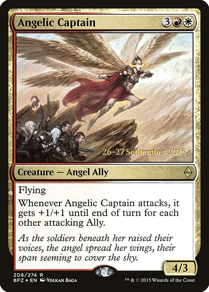 Angelic Captain [Battle for Zendikar Prerelease Promos] | Boutique FDB TCG