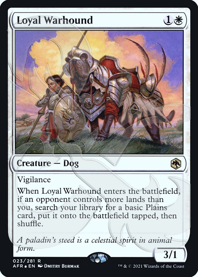 Loyal Warhound (Ampersand Promo) [Dungeons & Dragons: Adventures in the Forgotten Realms Promos] | Boutique FDB TCG