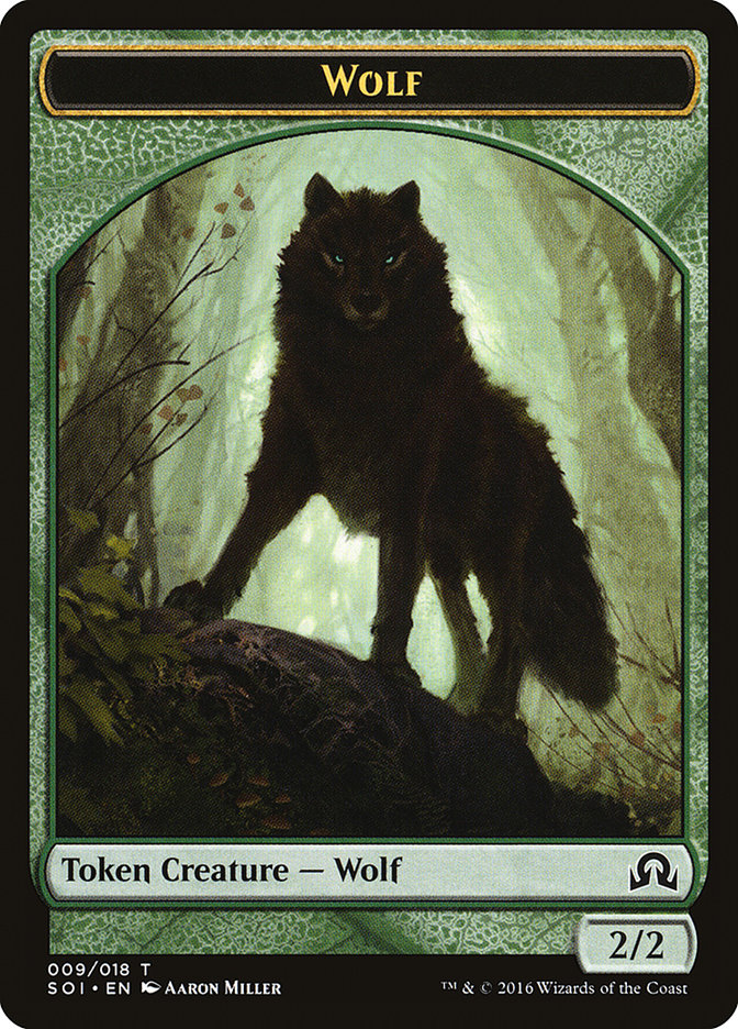 Wolf Token [Shadows over Innistrad Tokens] | Boutique FDB TCG