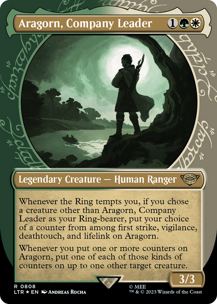 Aragorn, Company Leader (Showcase) (Surge Foil) [The Lord of the Rings: Tales of Middle-Earth] | Boutique FDB TCG