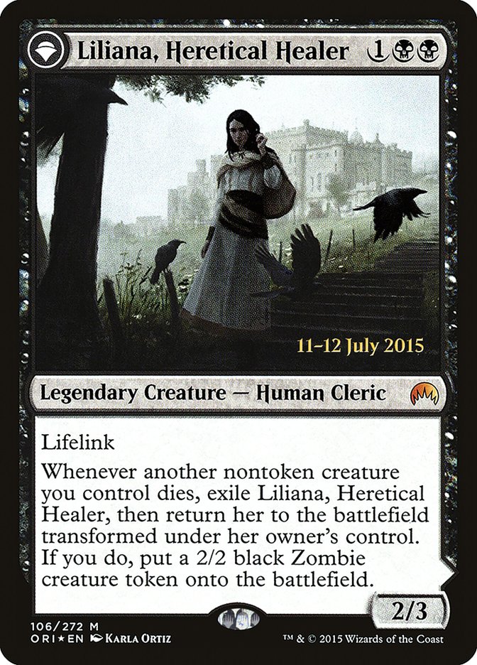 Liliana, Heretical Healer // Liliana, Defiant Necromancer [Magic Origins Prerelease Promos] | Boutique FDB TCG