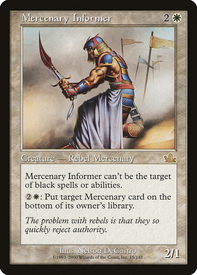 Mercenary Informer [Prophecy] | Boutique FDB TCG