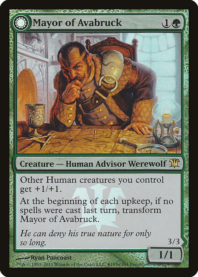 Mayor of Avabruck // Howlpack Alpha [Innistrad Prerelease Promos] | Boutique FDB TCG