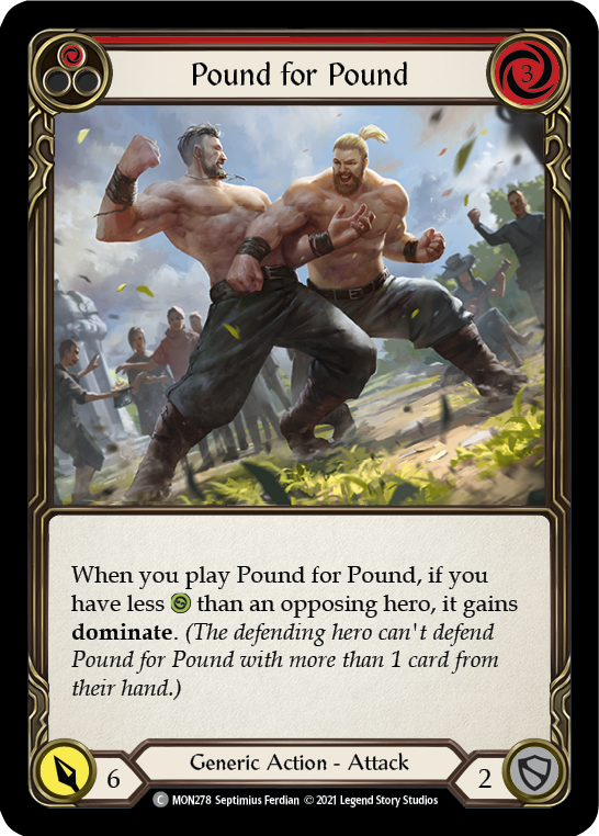 Pound for Pound (Red) [MON278] (Monarch)  1st Edition Normal | Boutique FDB TCG