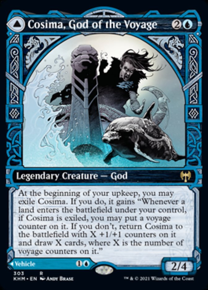 Cosima, God of the Voyage // The Omenkeel (Showcase) [Kaldheim] | Boutique FDB TCG