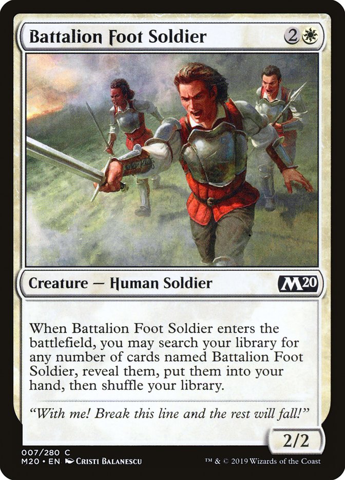 Battalion Foot Soldier [Core Set 2020] | Boutique FDB TCG