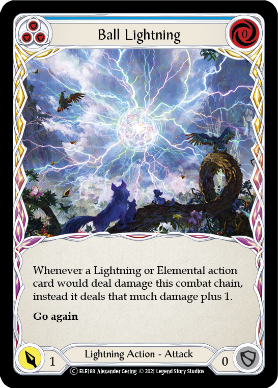 Ball Lightning (Blue) [U-ELE188] (Tales of Aria Unlimited)  Unlimited Rainbow Foil | Boutique FDB TCG
