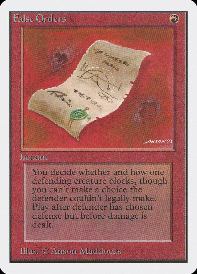 False Orders [Unlimited Edition] | Boutique FDB TCG