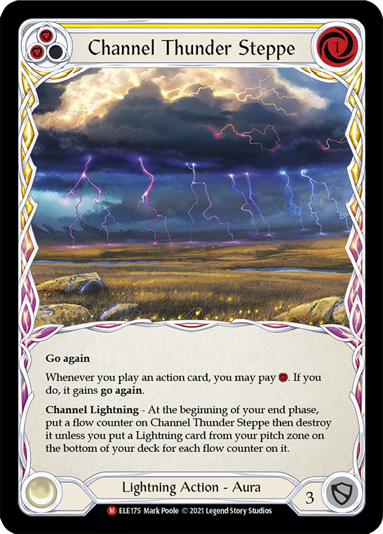 Channel Thunder Steppe [ELE175] (Tales of Aria)  1st Edition Rainbow Foil | Boutique FDB TCG