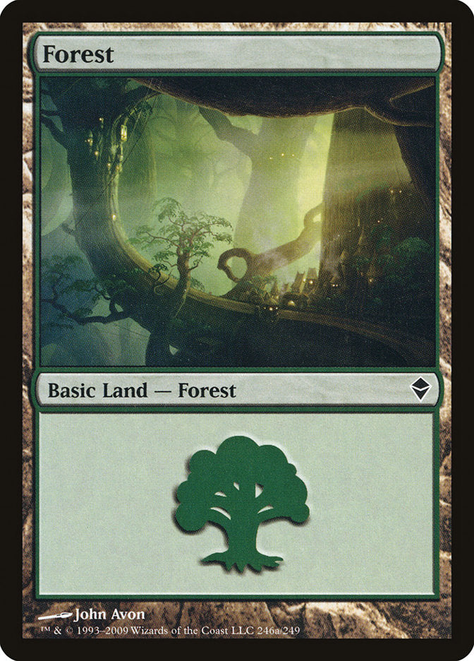 Forest (246a) [Zendikar] | Boutique FDB TCG