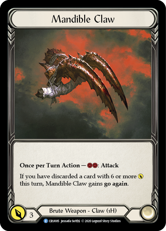 Mandible Claw [CRU005] (Crucible of War)  1st Edition Normal | Boutique FDB TCG