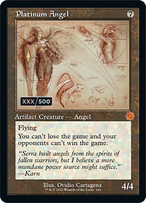 Platinum Angel (Retro Schematic) (Serialized) [The Brothers' War Retro Artifacts] | Boutique FDB TCG