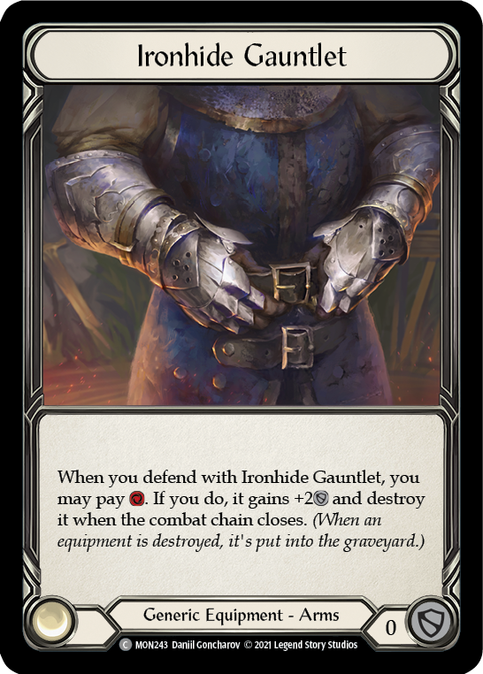 Ironhide Gauntlet [MON243-CF] (Monarch)  1st Edition Cold Foil | Boutique FDB TCG