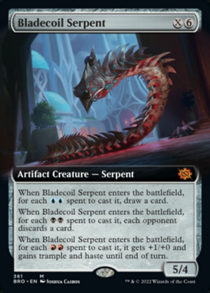 Bladecoil Serpent (Extended Art) [The Brothers' War] | Boutique FDB TCG