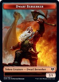 Dwarf Berserker // Cat Double-Sided Token [Kaldheim Tokens] | Boutique FDB TCG