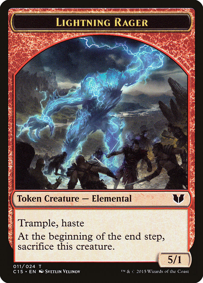 Lightning Rager // Lightning Rager Double-Sided Token [Commander 2015 Tokens] | Boutique FDB TCG