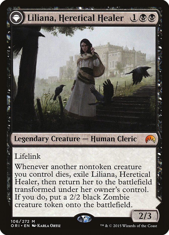 Liliana, Heretical Healer // Liliana, Defiant Necromancer [Magic Origins] | Boutique FDB TCG