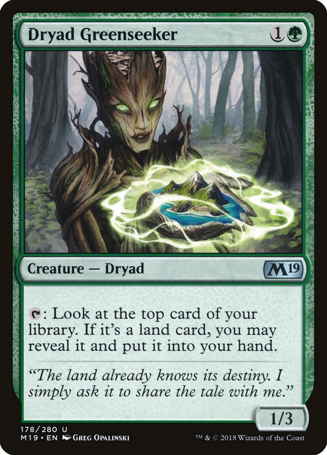 Dryad Greenseeker [Core Set 2019] | Boutique FDB TCG