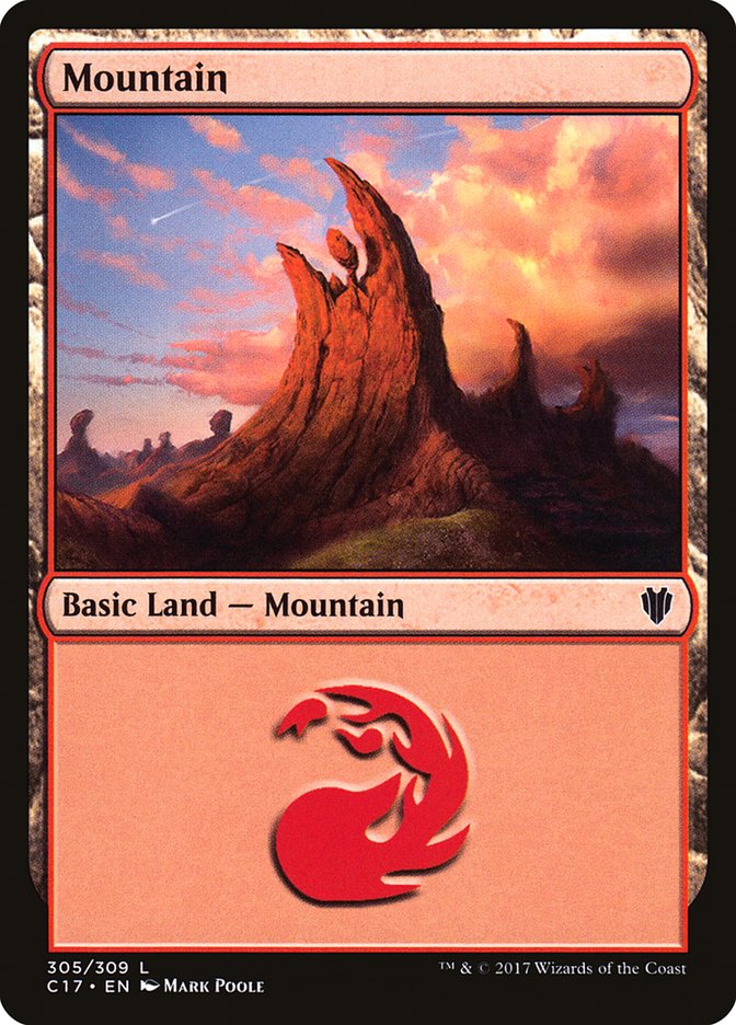 Mountain (305) [Commander 2017] | Boutique FDB TCG