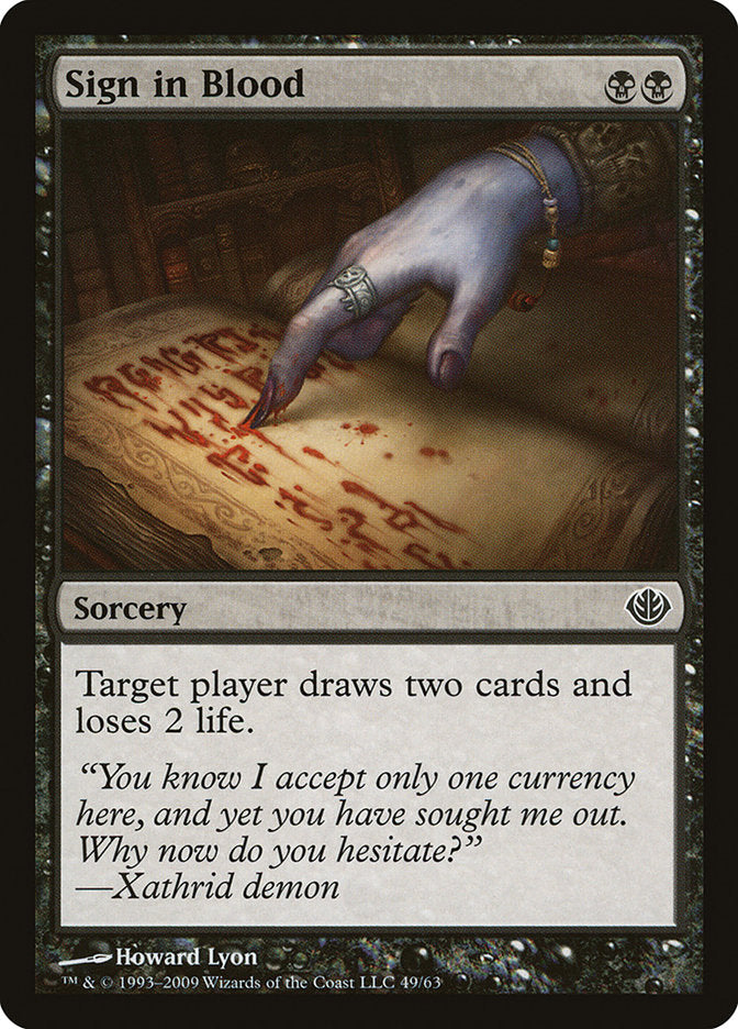 Sign in Blood [Duel Decks: Garruk vs. Liliana] | Boutique FDB TCG