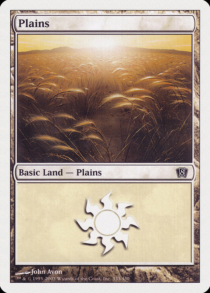 Plains (333) [Eighth Edition] | Boutique FDB TCG