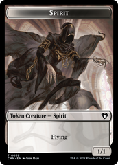 Spirit (0039) // Zombie (0013) Double-Sided Token [Commander Masters Tokens] | Boutique FDB TCG